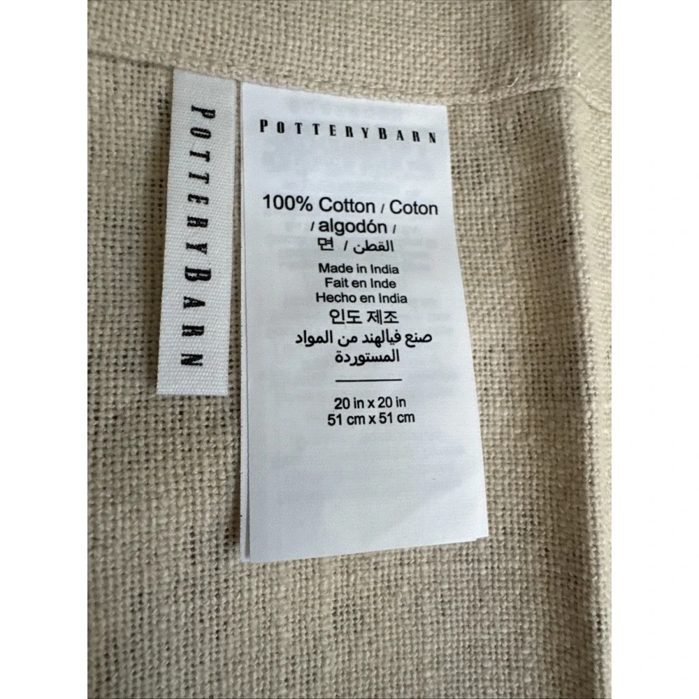 Pottery Barn Snowflake Fair Isle Cotton Napkins ~ Set of 4 ~ 20x20